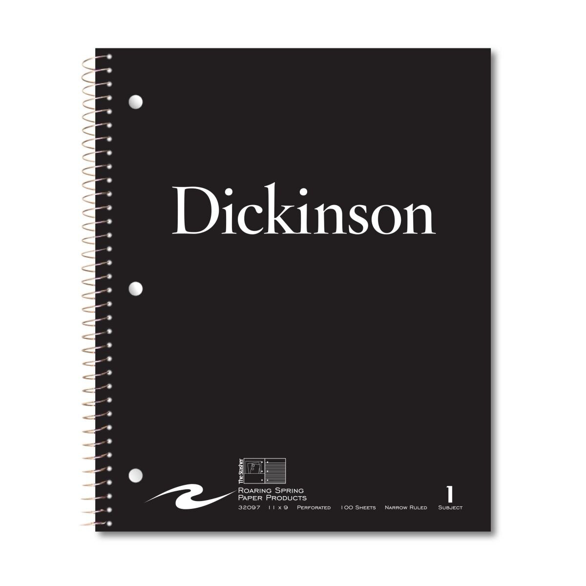 1 Subject Notebook Imprinted | Dickinson College Bookstore
